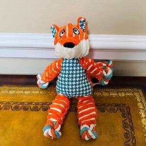 KONG Floppy Knots Fox Dog Squeaky Toy Small Medium Breed NEW